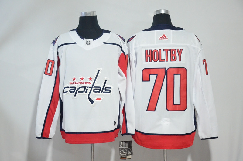 Capitals 70 Braden Holtby White  Jersey