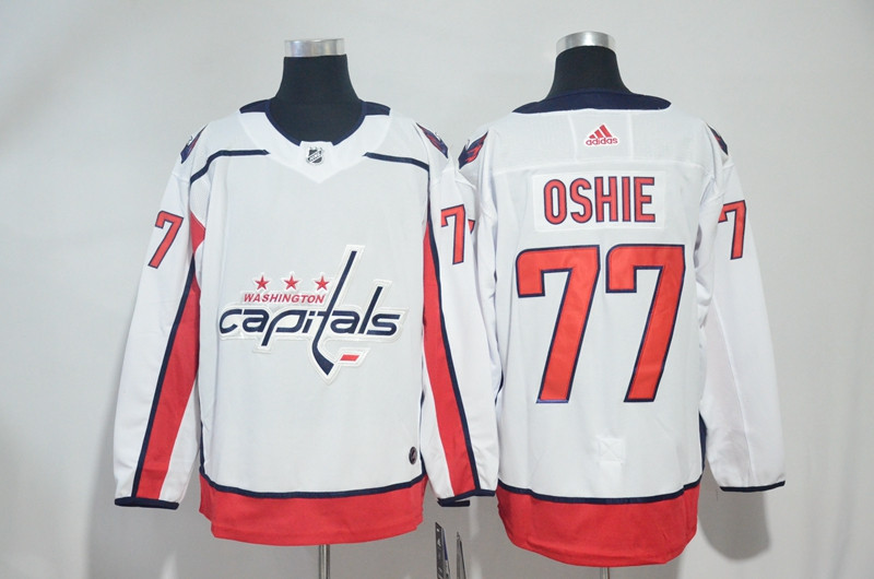 Capitals 77 T.J. Oshie White  Jersey