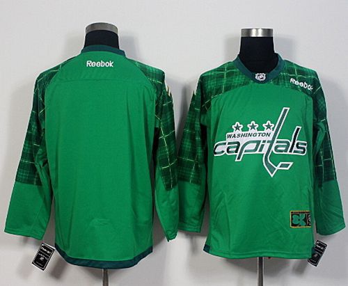 Capitals Blank Green St Patricks Day New Stitched NHL Jersey
