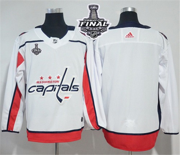 Capitals Blank White 2018 Stanley Cup Final Bound  Jersey