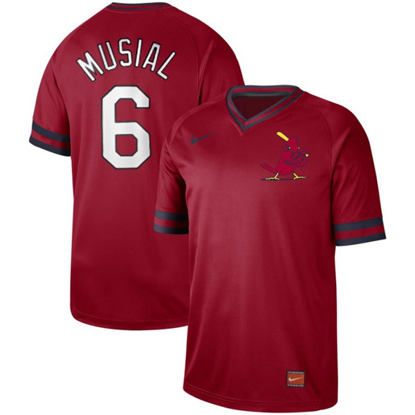 Cardinals 6 Stan Musial Red Throwback Jersey