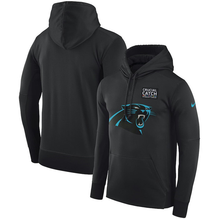 Carolina Panthers Anthracite  Crucial Catch Performance Hoodie
