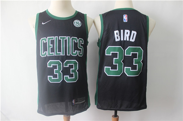Celtics 33 Larry Bird Black Nike Swingman Jersey