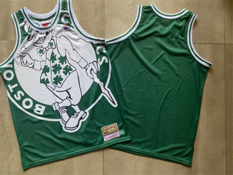 Celtics Big Face Green Hardwood Classics Swingman Jersey
