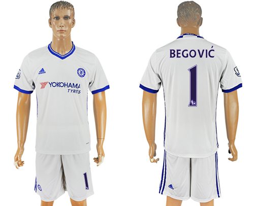 Chelsea 1 Begovic White Soccer Club Jersey