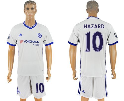 Chelsea 10 Hazard White Soccer Club Jersey