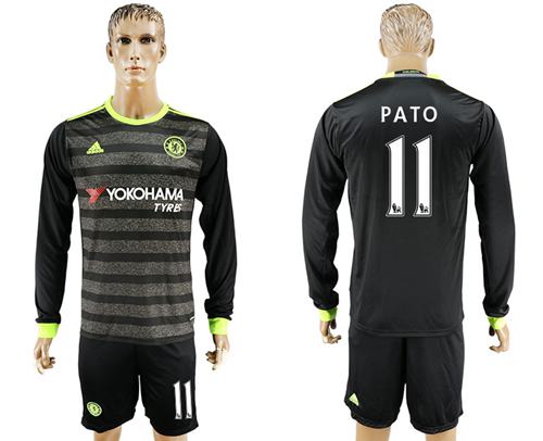 Chelsea 11 Pato Sec Away Long Sleeves Soccer Club Jersey
