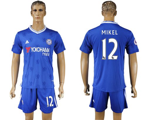 Chelsea 12 Mikel Home Soccer Club Jersey