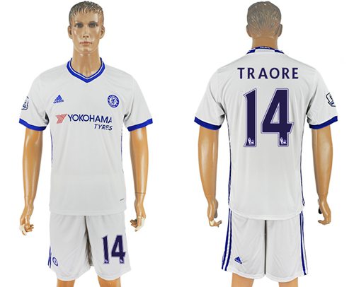 Chelsea 14 Traore White Soccer Club Jersey