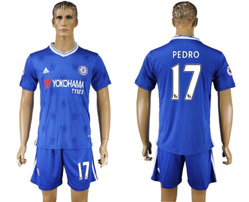 Chelsea 17 Pedro Home Soccer Club Jersey