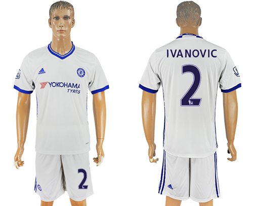 Chelsea 2 Ivanovic White Soccer Club Jersey