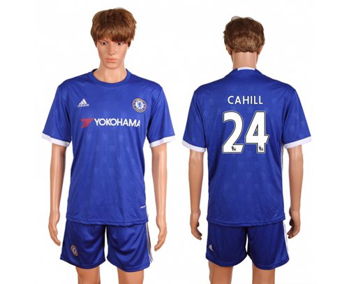 Chelsea 24 Cahill Home Soccer Club Jersey