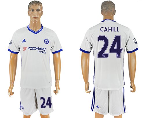 Chelsea 24 Cahill White Soccer Club Jersey