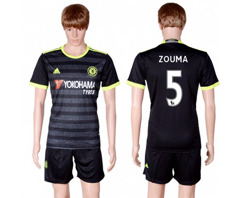 Chelsea 5 Zouma Away Soccer Club Jersey