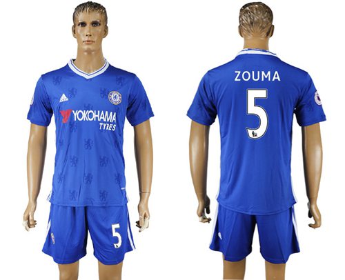 Chelsea 5 Zouma Home Soccer Club Jersey