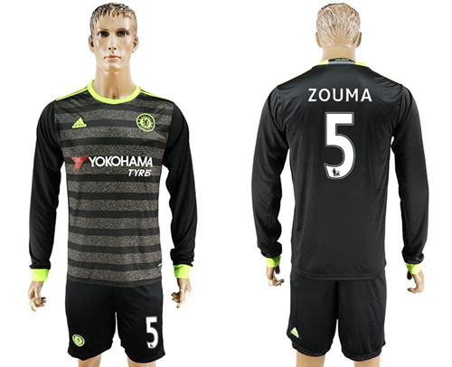 Chelsea 5 Zouma Sec Away Long Sleeves Soccer Club Jersey