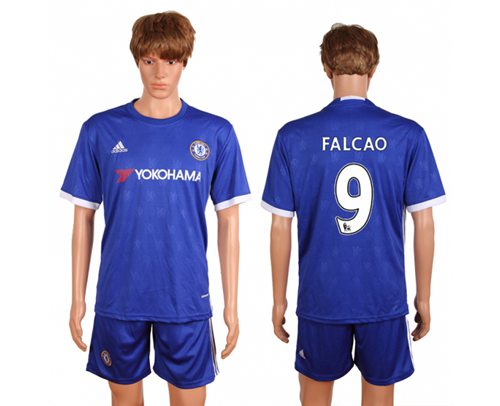 Chelsea 9 Falcao Home Soccer Club Jersey