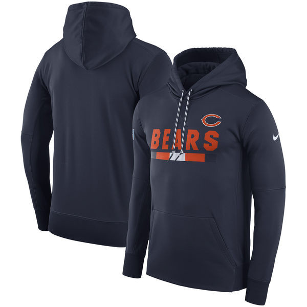 Chicago Bears  Team Name Performance Pullover Hoodie Navy