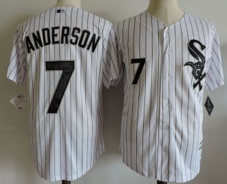 Chicago White Sox 7 Anderson White Baseball Jersey