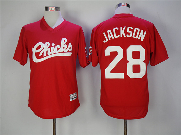 Chicks 28 Bo Jackson Red Stitched Movie Jersey