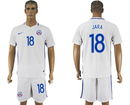 Chile 18 Jara Away Soccer Country Jersey