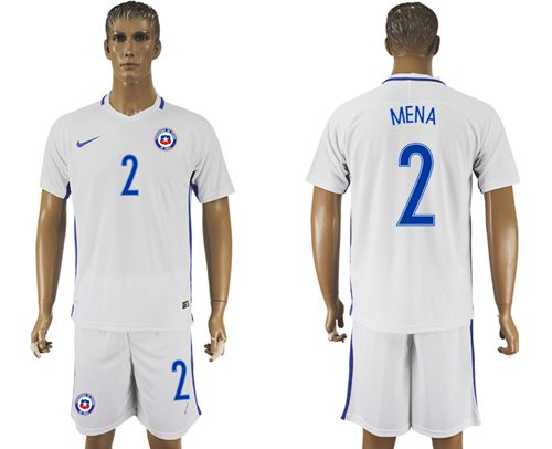 Chile 2 Mena Away Soccer Country Jersey