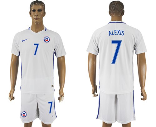 Chile 7 Alexis Away Soccer Country Jersey