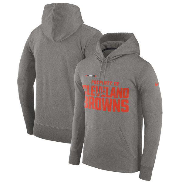 Cleveland Browns  Property Of Performance Pullover Hoodie Heathered Gray