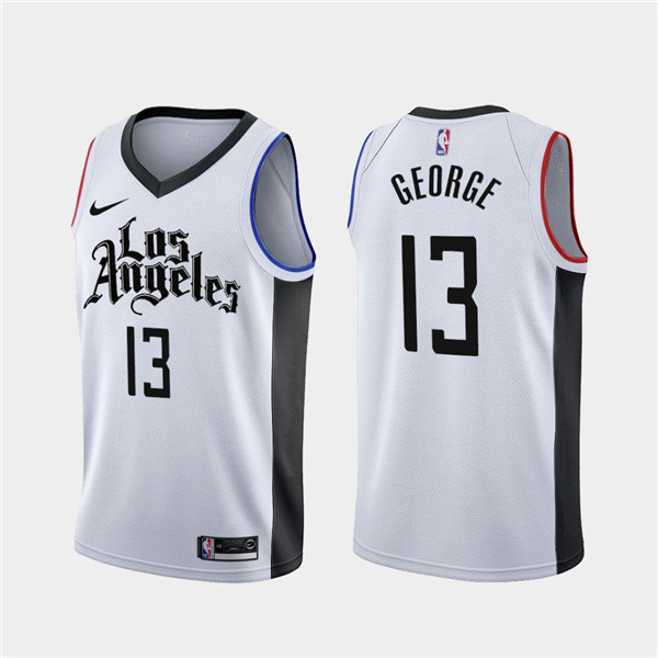 Clippers 13 Paul George White Nike Authentic 2019 2020 Jerseys