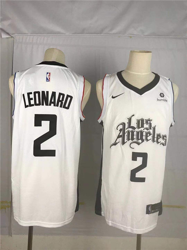 Clippers 2 Kawhi Leonard White Nike Authentic 2019 2020 Jersey