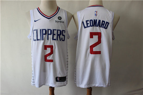 Clippers 2 Kawhi Leonard White Nike Swingman Jersey