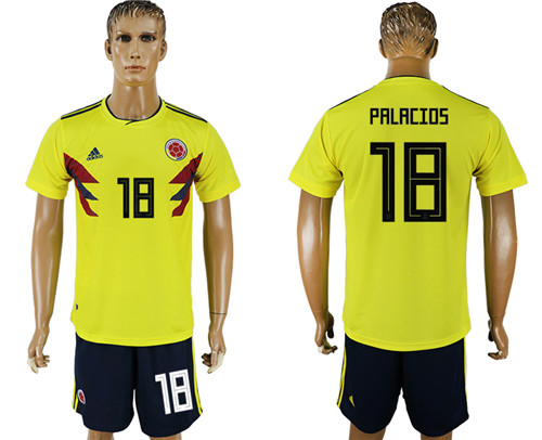 Colombia 18 PALACIOS Home 2018 FIFA World Cup Soccer Jersey