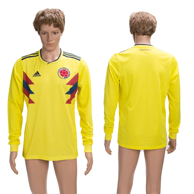 Columbia 2018 FIFA World Cup Long Sleeve Thailand Soccer Jersey