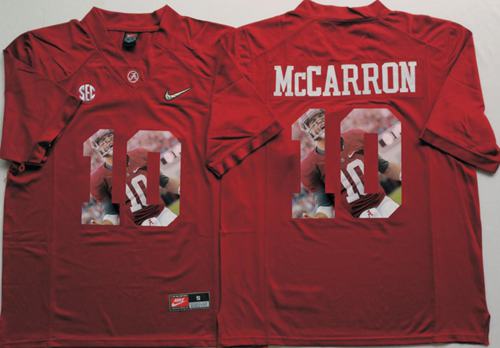 Crimson Tide 10 AJ McCarron Red Player Fashion Stitched NCAA Jersey