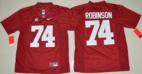Crimson Tide 74 Cam Robinson Red Limited Stitched NCAA Jersey