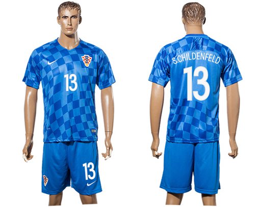 Croatia 13 S.Childenfeld Away Soccer Country Jersey