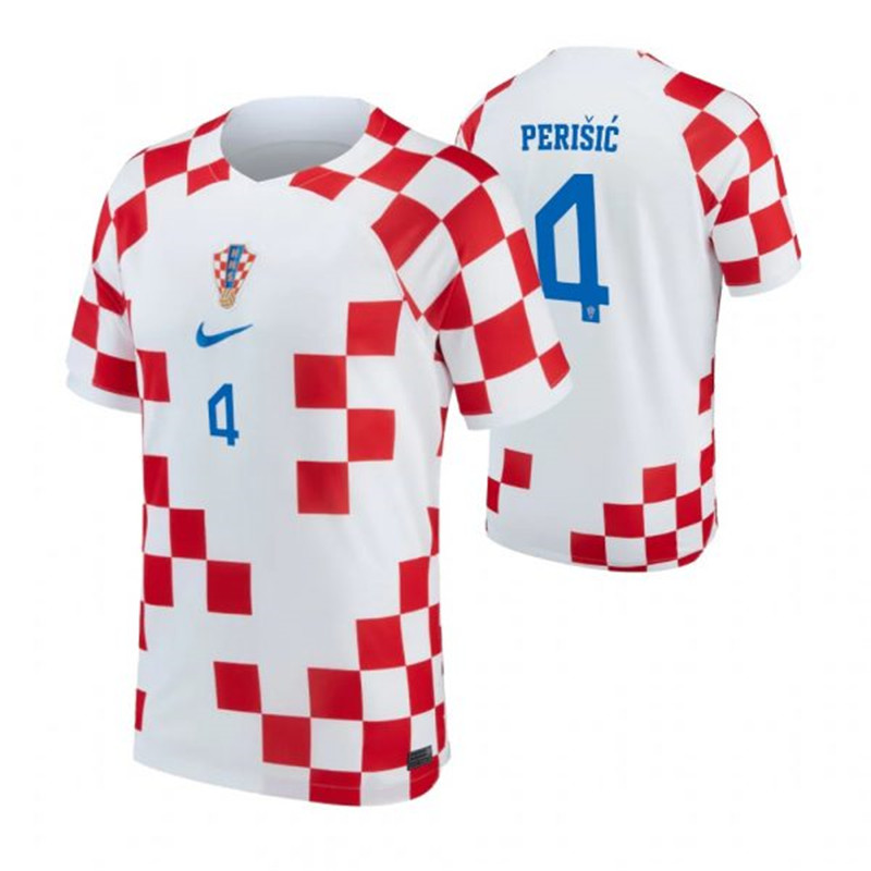 Croatia 4 PERISIC Home 2022 FIFA World Cup Thailand Soccer Jersey