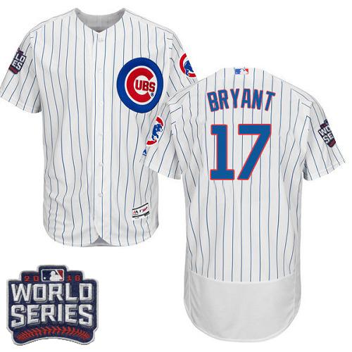 Cubs 17 Kris Bryant White Flexbase Authentic Collection 2016 World Series Bound Stitched MLB Jersey