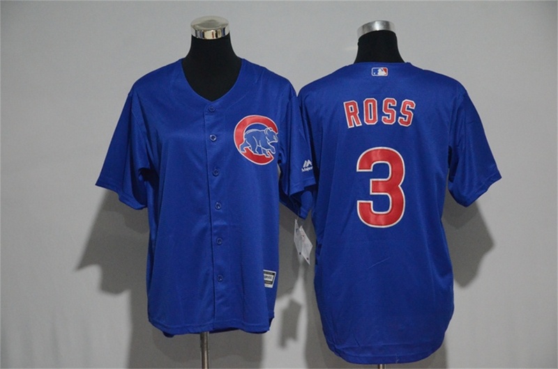 Cubs 3 David Ross White Blue Strip New Cool Base Stitched MLB Youth Jersey