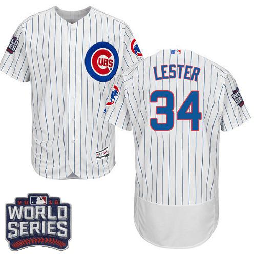 Cubs 34 Jon Lester White Flexbase Authentic Collection 2016 World Series Bound Stitched MLB Jersey