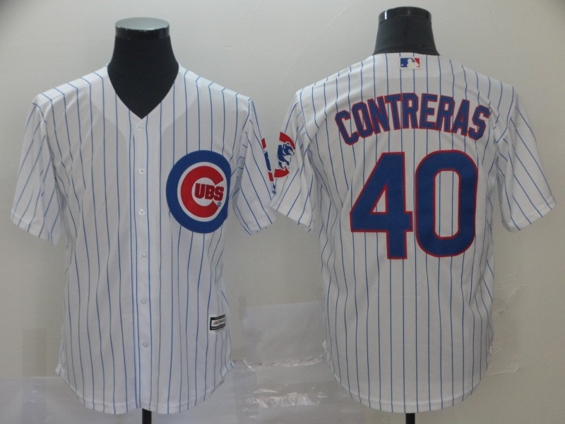 Cubs 40 Willson Contreras White Cool Base Jersey