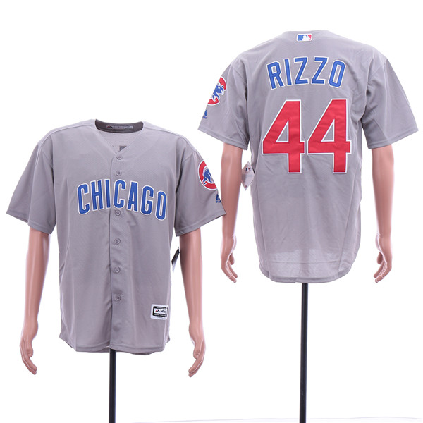 Cubs 44 Anthony Rizzo Gray Cool Base Jersey