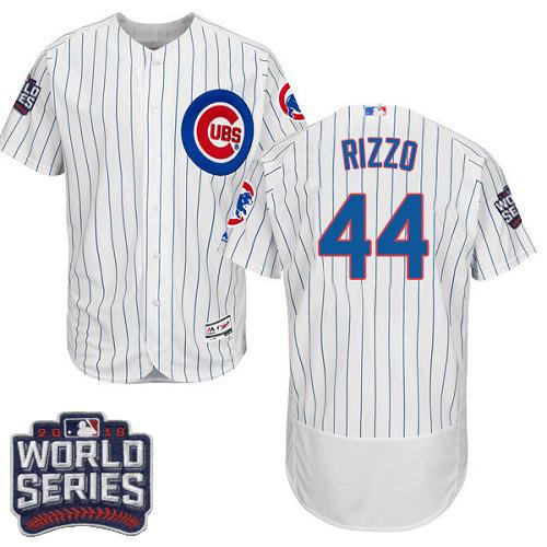 Cubs 44 Anthony Rizzo White Flexbase Authentic Collection 2016 World Series Bound Stitched MLB Jersey