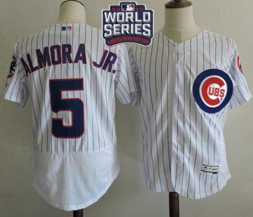 Cubs 5 Albert Almora Jr White Flexbase Authentic Collection 2016 World Series Bound Stitched MLB Jersey