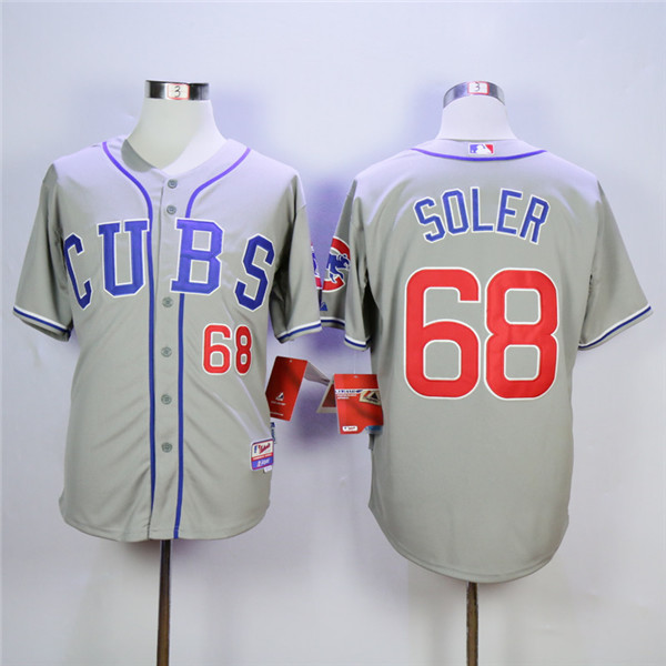 Cubs 68 Jorge Soler Gray Cool Base Jersey