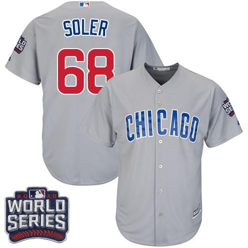 Cubs 68 Jorge Soler Grey Road 2016 World Series Bound Stitched Youth MLB Jersey