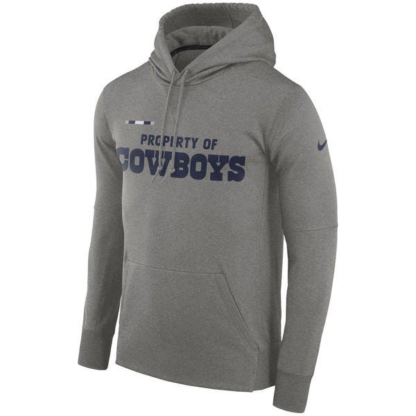 Dallas Cowboys  Property Of Performance Pullover Hoodie Heathered Gray