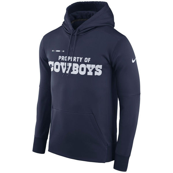 Dallas Cowboys  Property Of Performance Pullover Hoodie Navy