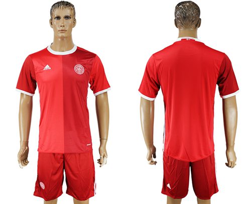 Danmark Blank Red Home Soccer Country Jersey