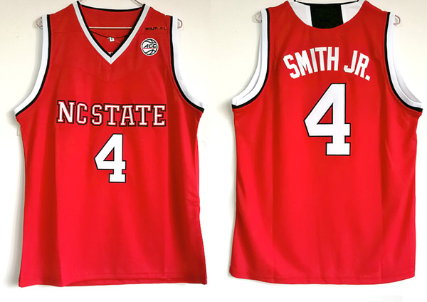 Dennis Smith Jr. 2017 NCAA NC State Wolfpack #4 Red Basketball Jersey
